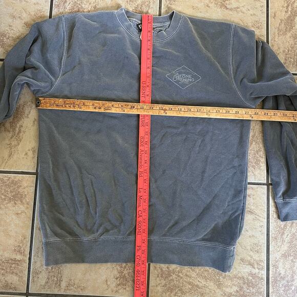 Stone Brewing San Diego Stone Gray Pullover Crewneck Sweater Size Medium - Picture 6 of 6